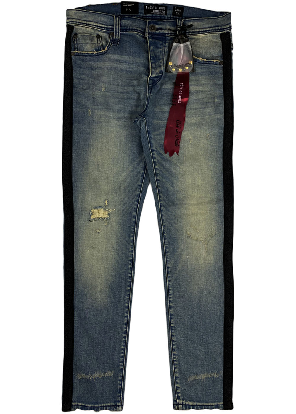 Cote de Nuits - w/Blk Lurex Tape Indigo Jean (cdn-wb-213)