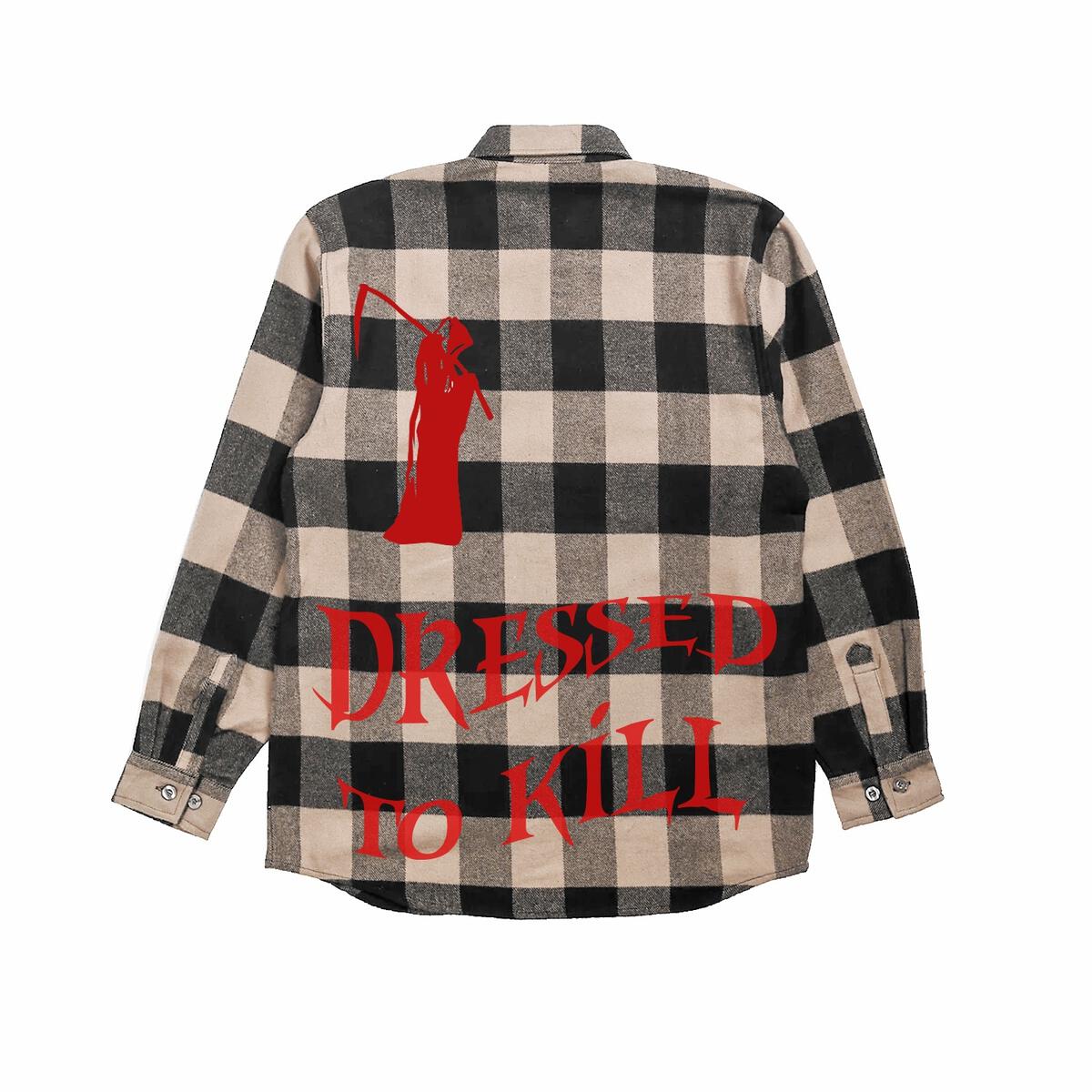 NOVEMBER REINE - DRESSED TO KILL FLANNEL CREAM AND BLACK (DRESSED TO KILL FLANNEL CREAM AND BLACK)