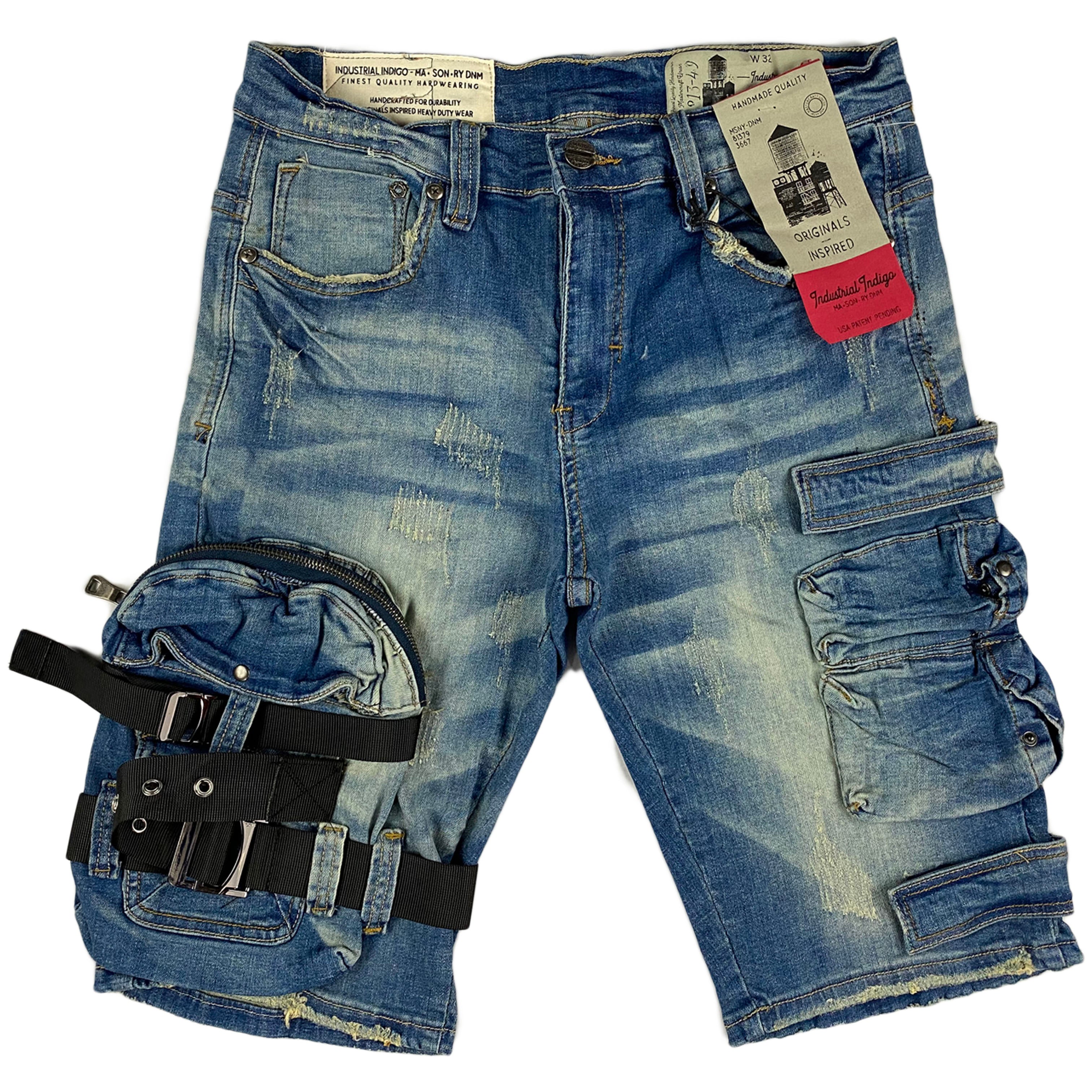 Industrial Indigo - Denim Short Pocket Straps (medium)
