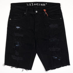 Kilogram - Cut Off Jet Black Shorts