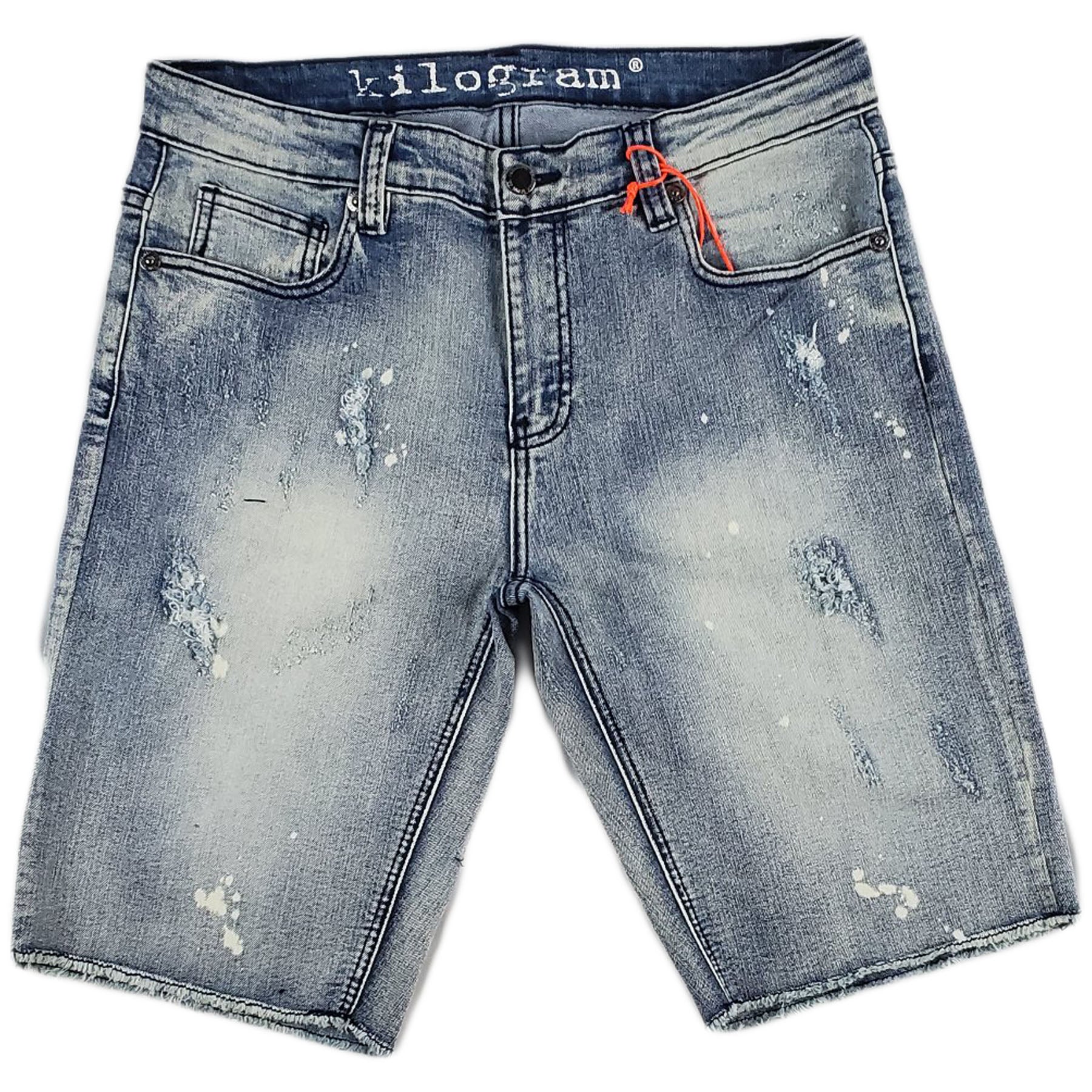 Kilogram 5 Pocket Bleach Splash Shorts