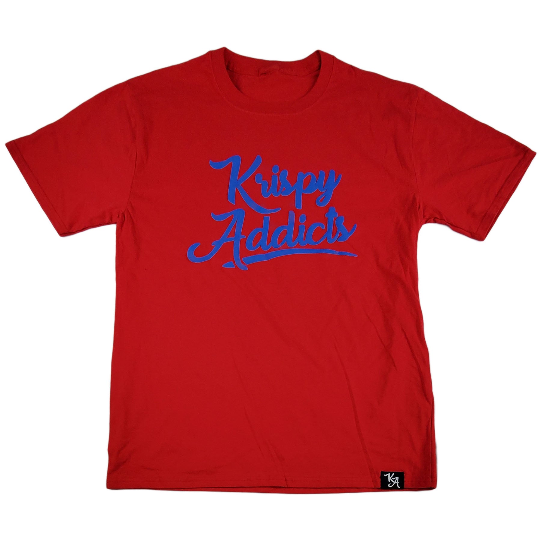 Krispy Addicts - Krispy Logo Raised Tee Red (royal blue)