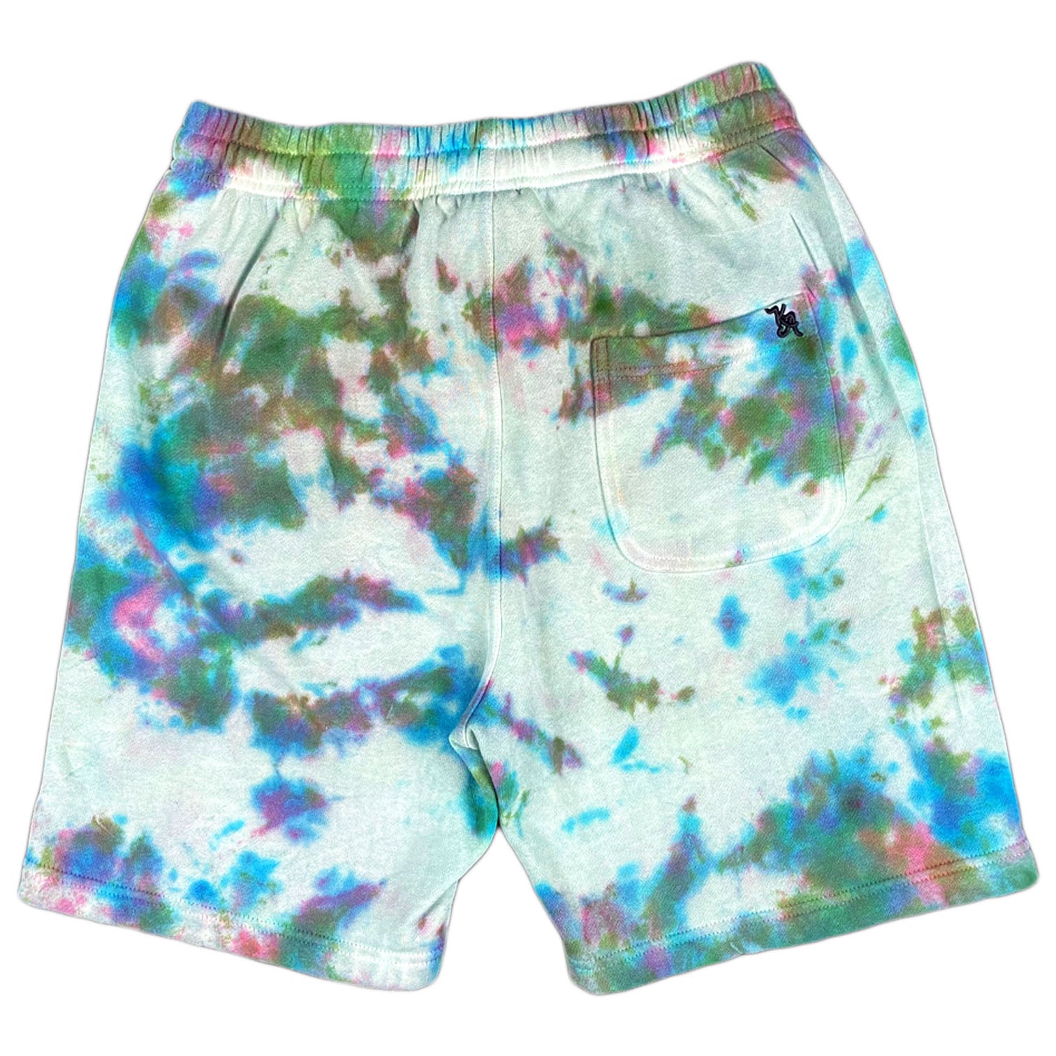 Krispy Addicts - Fleece Shorts Tie Dye (teal/blue)