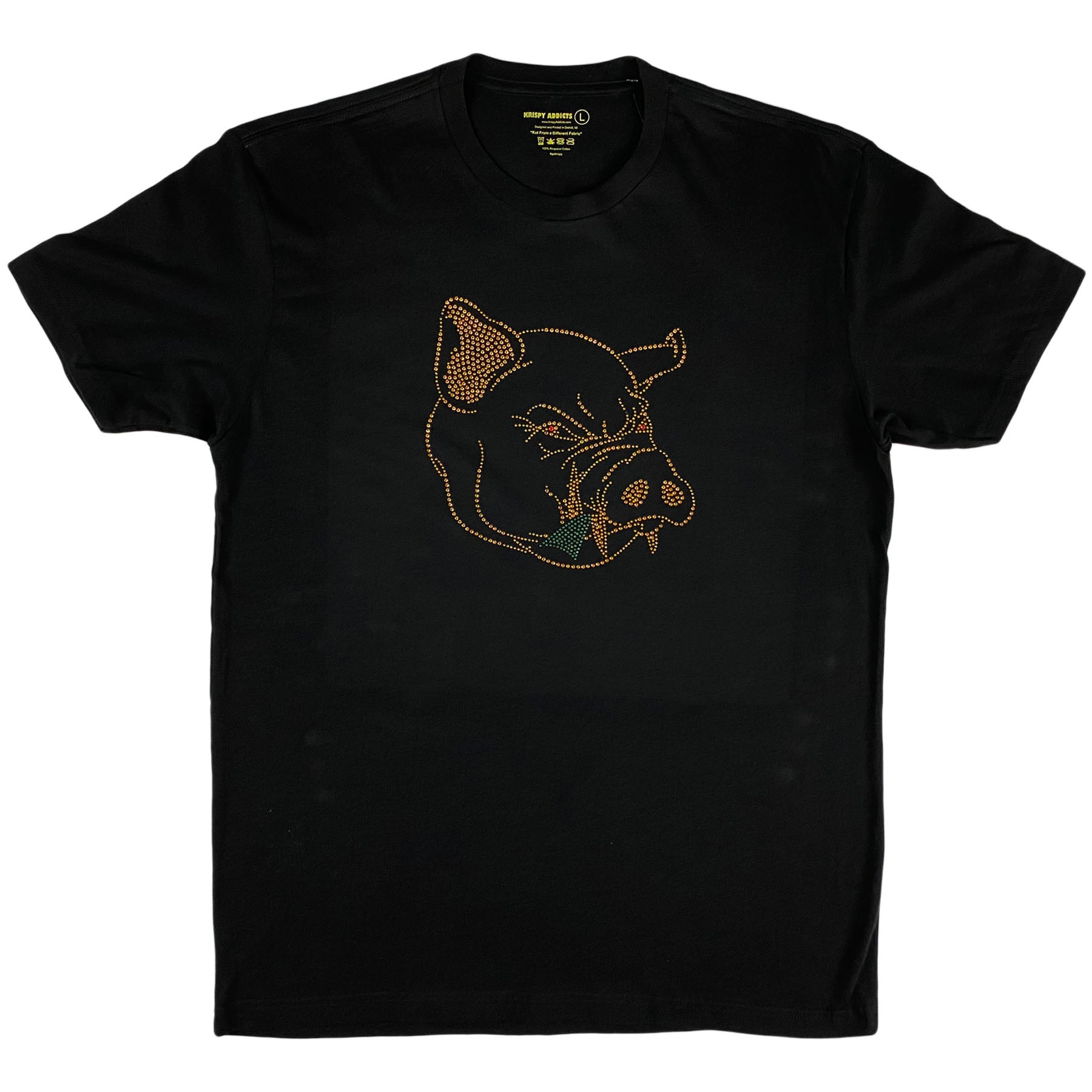 Krispy Addicts - HOG Studded Tee Black (gold)