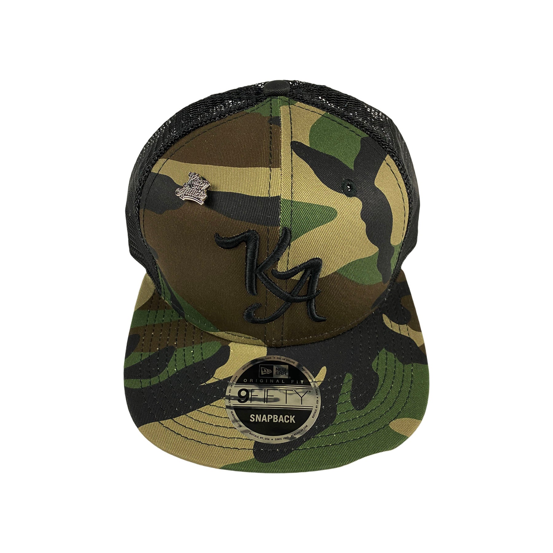 Krispy Addicts - KA Logo X New Era Net Snapback Camo (black)