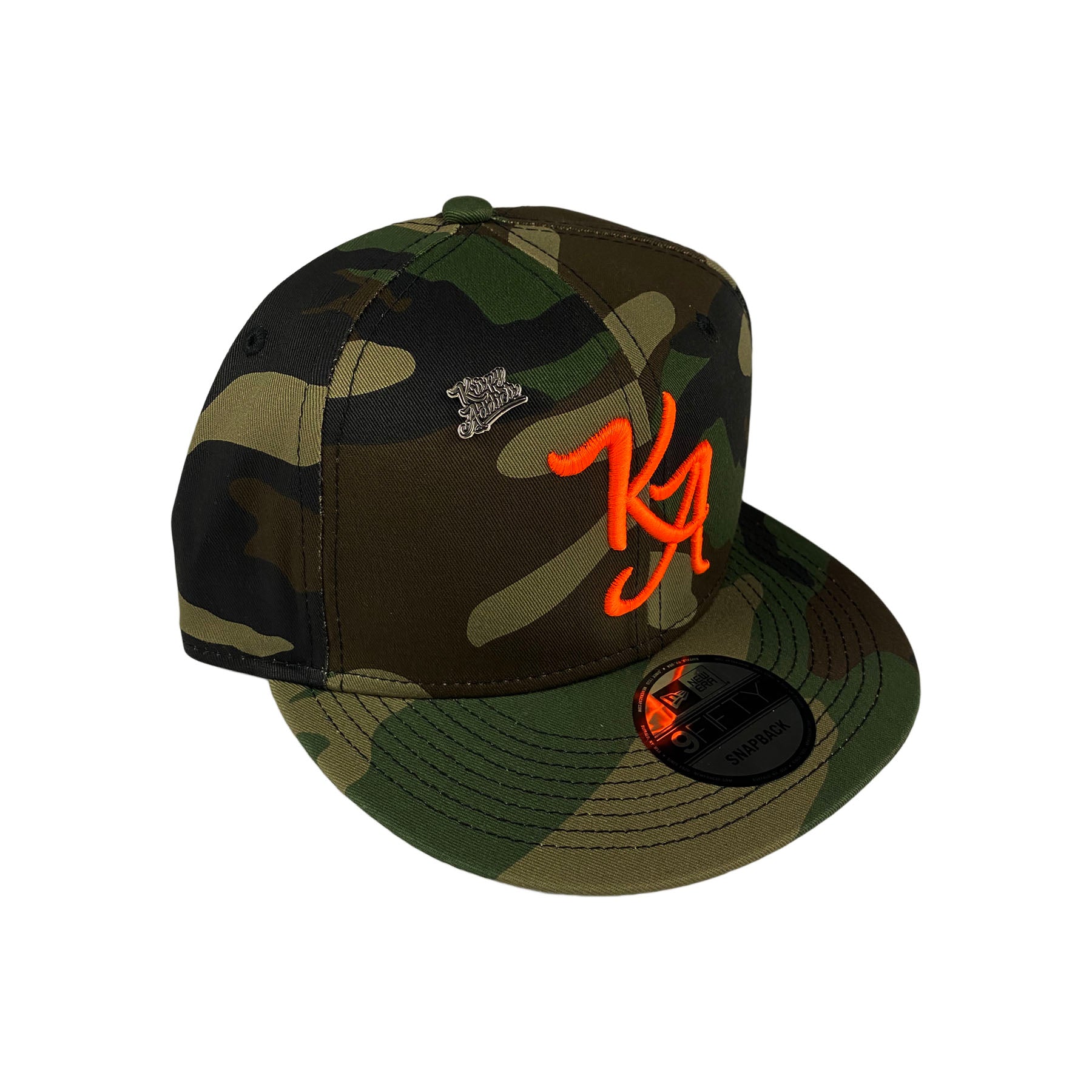 Krispy Addicts - KA Logo X New Era Snapback Camo (safety orange)
