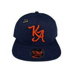 Krispy Addicts - KA Logo x New Era Snapback Navy (orange)