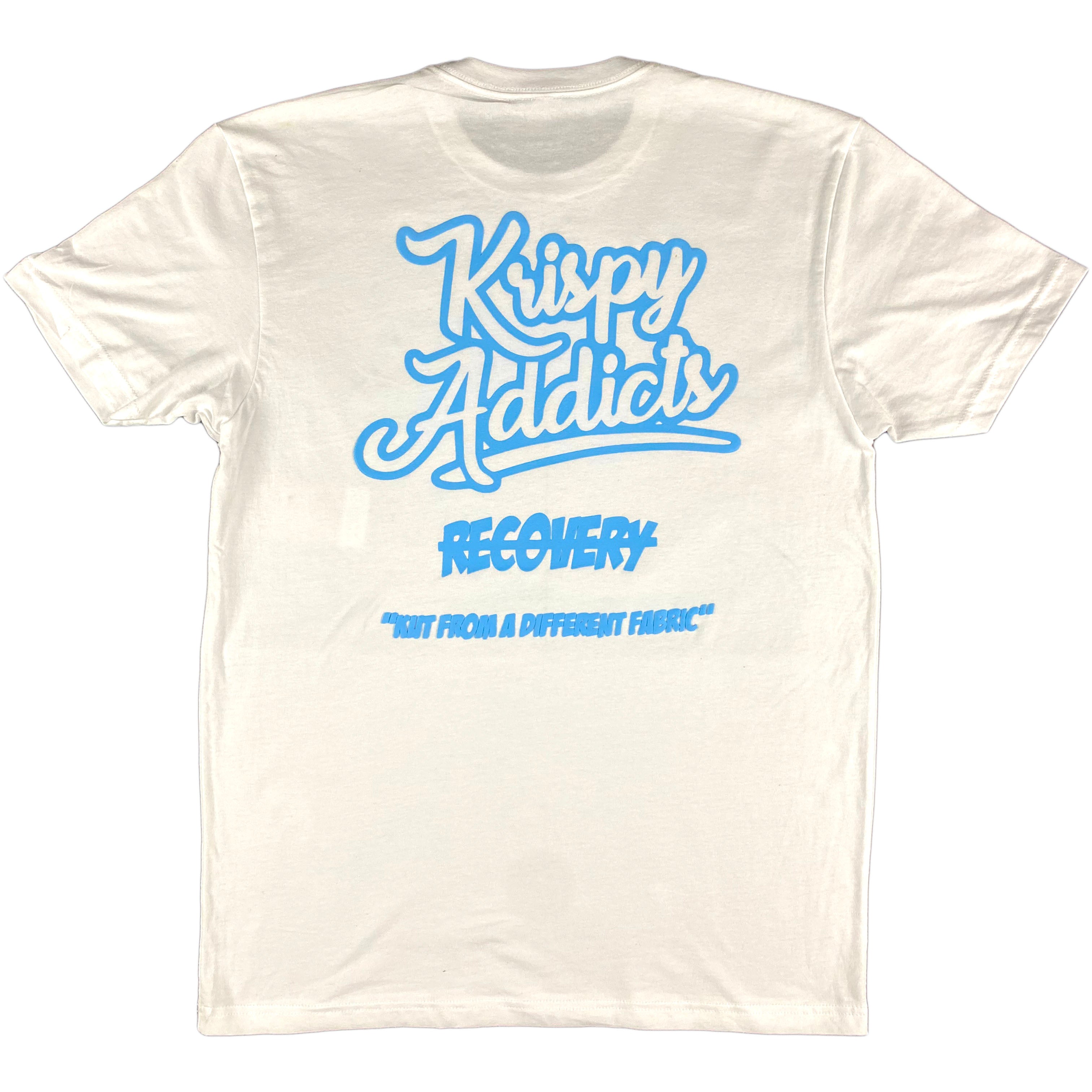 Krispy Addicts - Krispy Face Back Tat Tee White (sky blue)