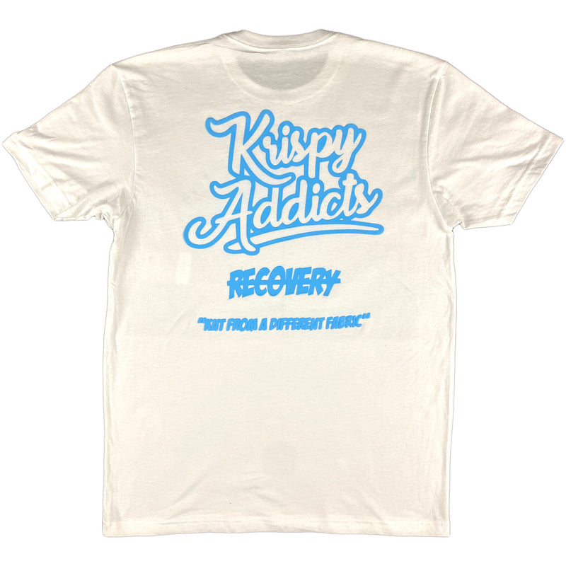 Krispy Addicts - Krispy Face Back Tat Tee White (sky blue)