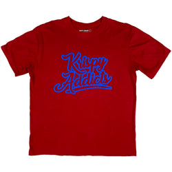 Krispy Addicts - Krispy Logo Outline No Recovery Back Tee Red (royal blue)
