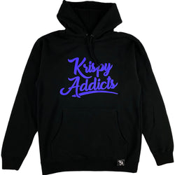 Krispy Addicts - Krispy Logo Raised Hoodie Black (purple)