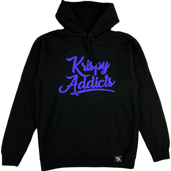 Krispy Addicts - Krispy Logo Raised Hoodie Black (purple) – Krispy ...