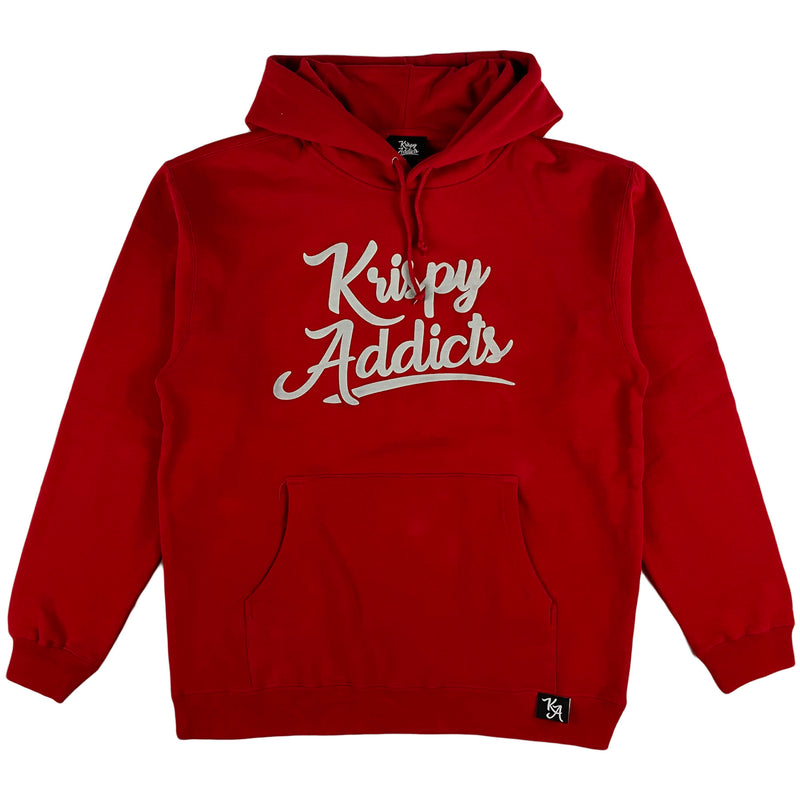 Krispy Addicts - Krispy Logo Raised Hoodie Red (grey)