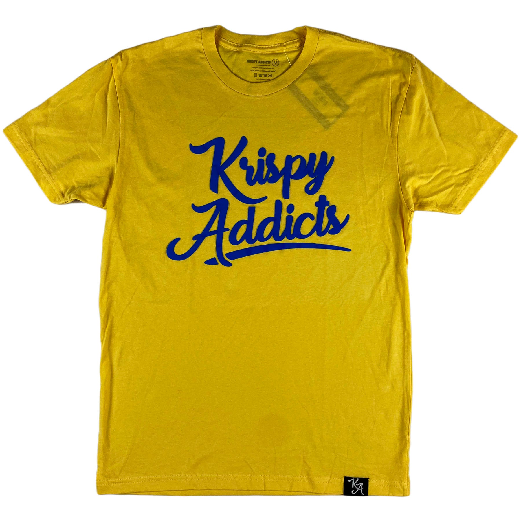 Krispy Addicts - Krispy Logo Raised Tee Banana Cream (royal blue)