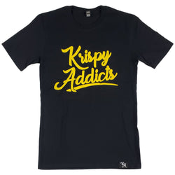 Krispy Addicts - Krispy Logo Raised Tee Black (yellow)