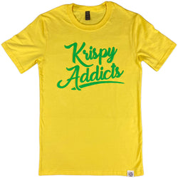 Krispy Addicts - Krispy Logo Raised Tee Yellow (kelly green)