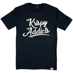 Krispy Addicts - Krispy Logo Raised Tee Black (white)