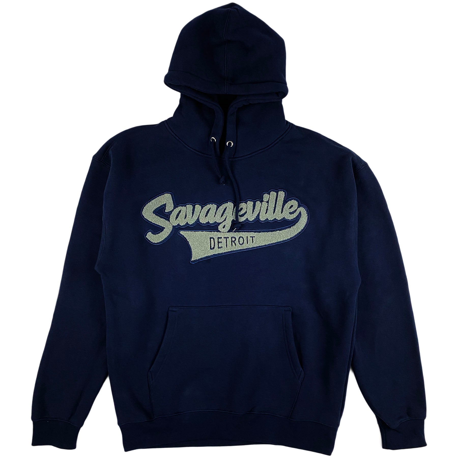 Krispy Addicts - Savageville Tails Chenille Hoodie (navy/blue/grey)