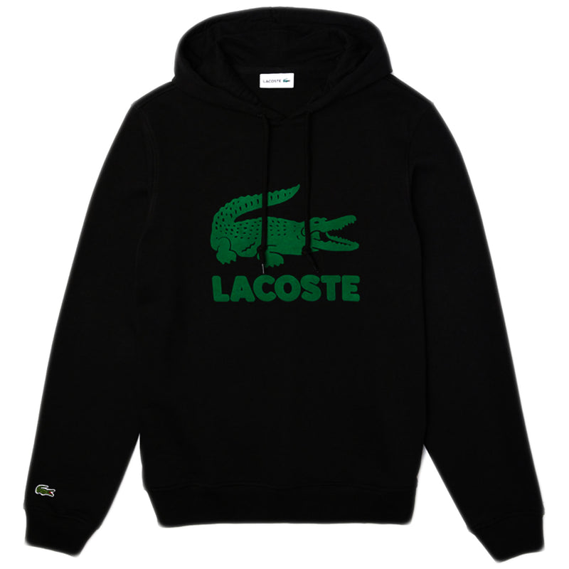 LACOSTE - Hooded Fleece Sweatshirt With Printed Logo [SH2169] (black)