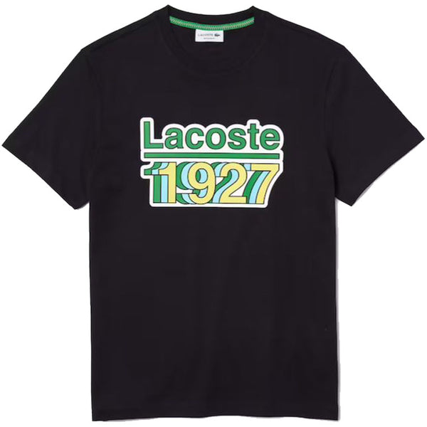 Lacoste - Crew Neck Vintage Printed Cotton T-shirt (navy)