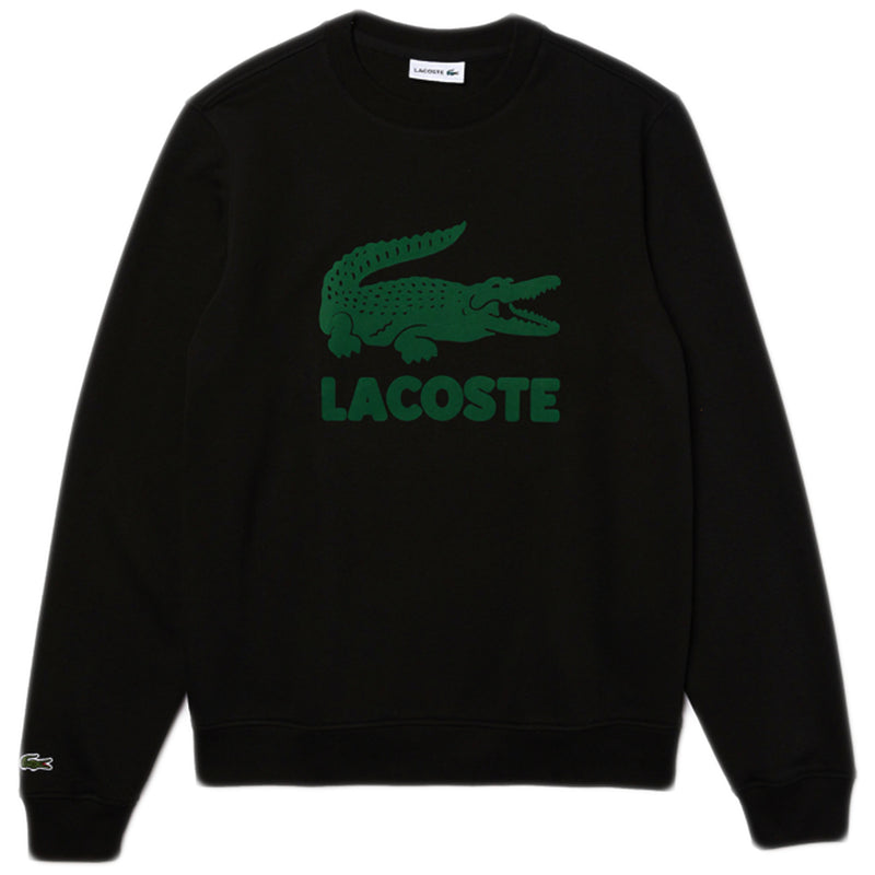 Lacoste -  Printed Logo Fleece Crew Neck Sweatshirt [SH2167] (black)