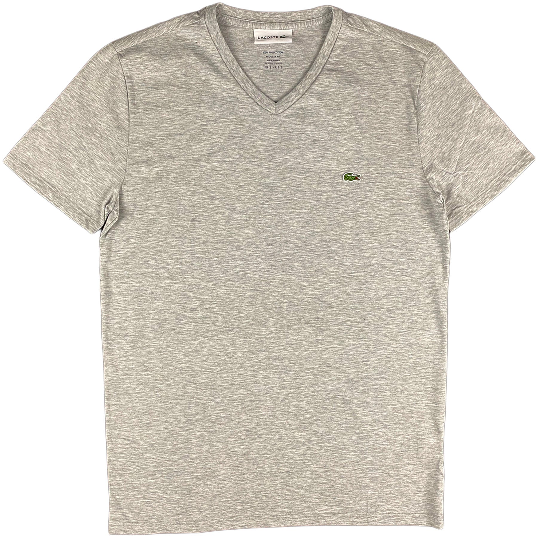 Lacoste - SS Pima V neck Tee (Heather)