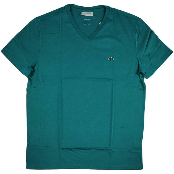 Lacoste - SS Pima V neck Tee (Teal Green)