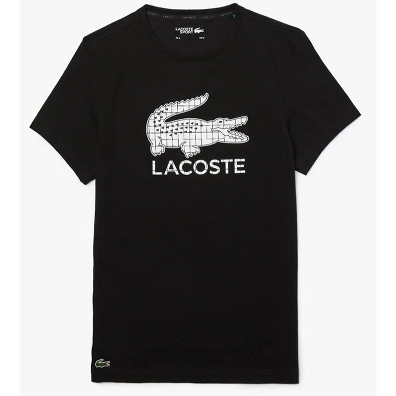 Lacoste - Sport Crocodile Print Breathable Jersey T-shirt (black/white)