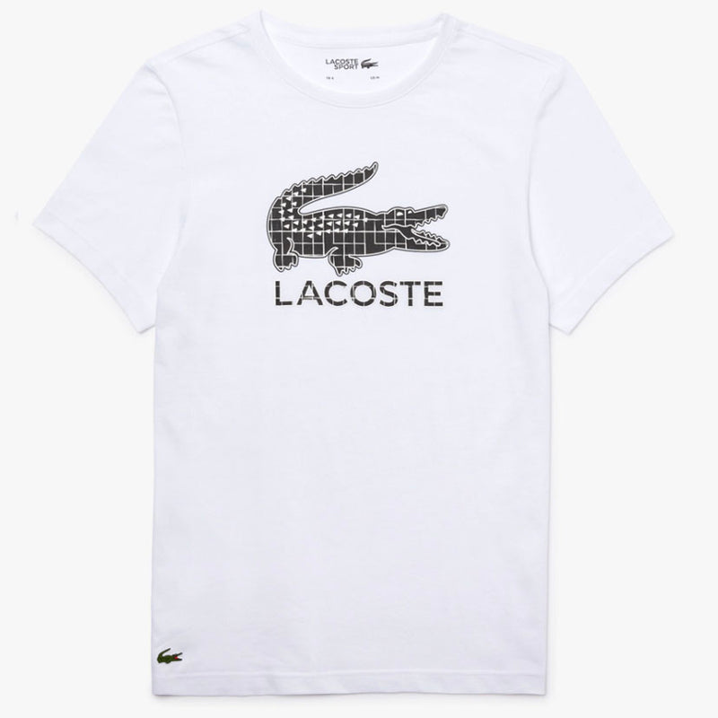 Lacoste - Sport Crocodile Print Breathable Jersey T-shirt (white/black)
