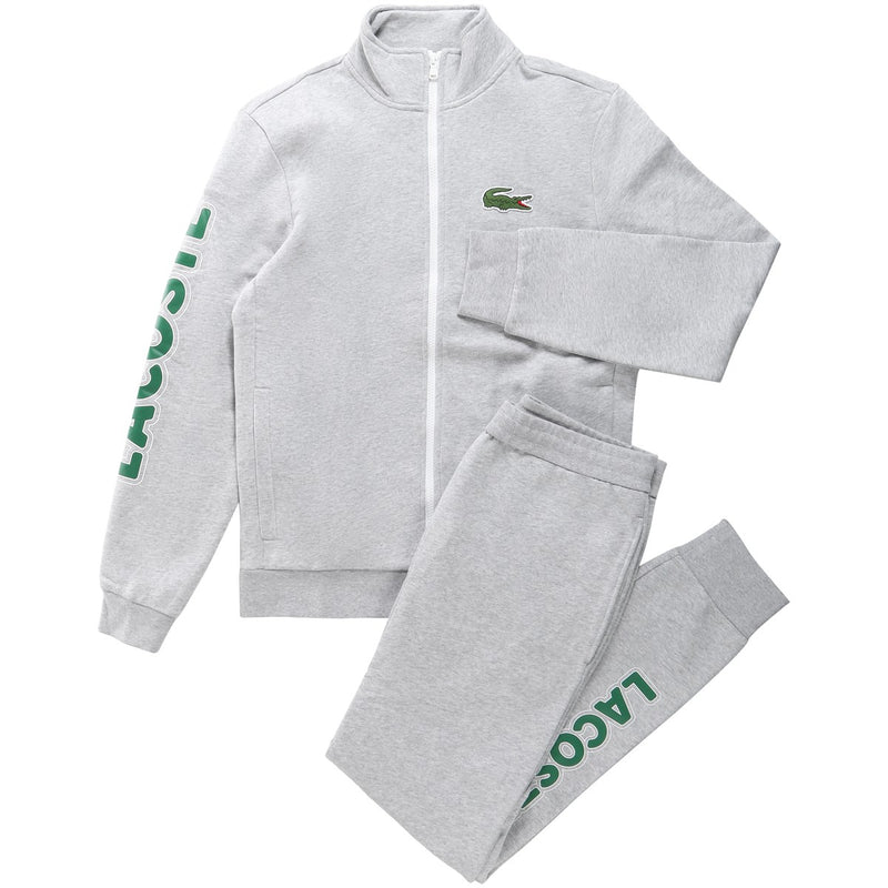 Lacoste - Sport Signature Fleece Tracksuit SET (silver/green/white)