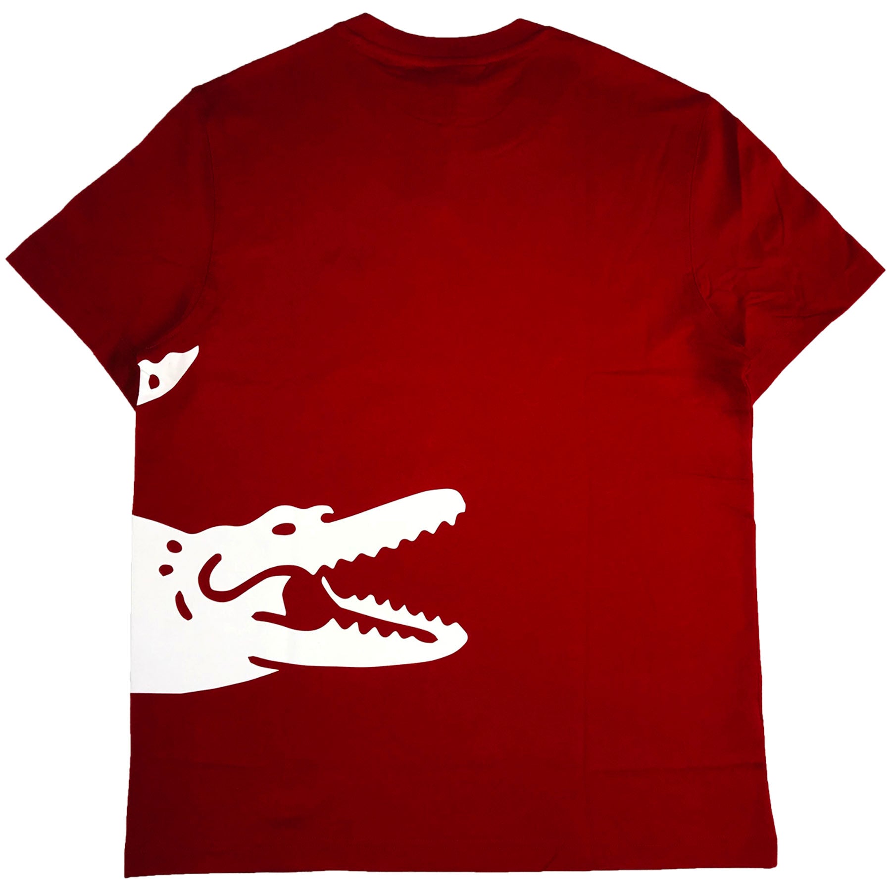 Lacoste ss jersey tee-shirt with a big lacoste crocodile 'pack' (red)