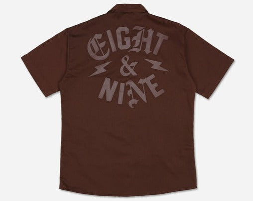 8 & 9 - No Worries Work Shirt - Brown
