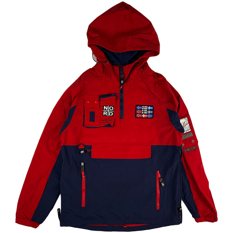 Nortic Down - Jacket Pullover Hoodie (red and navy)