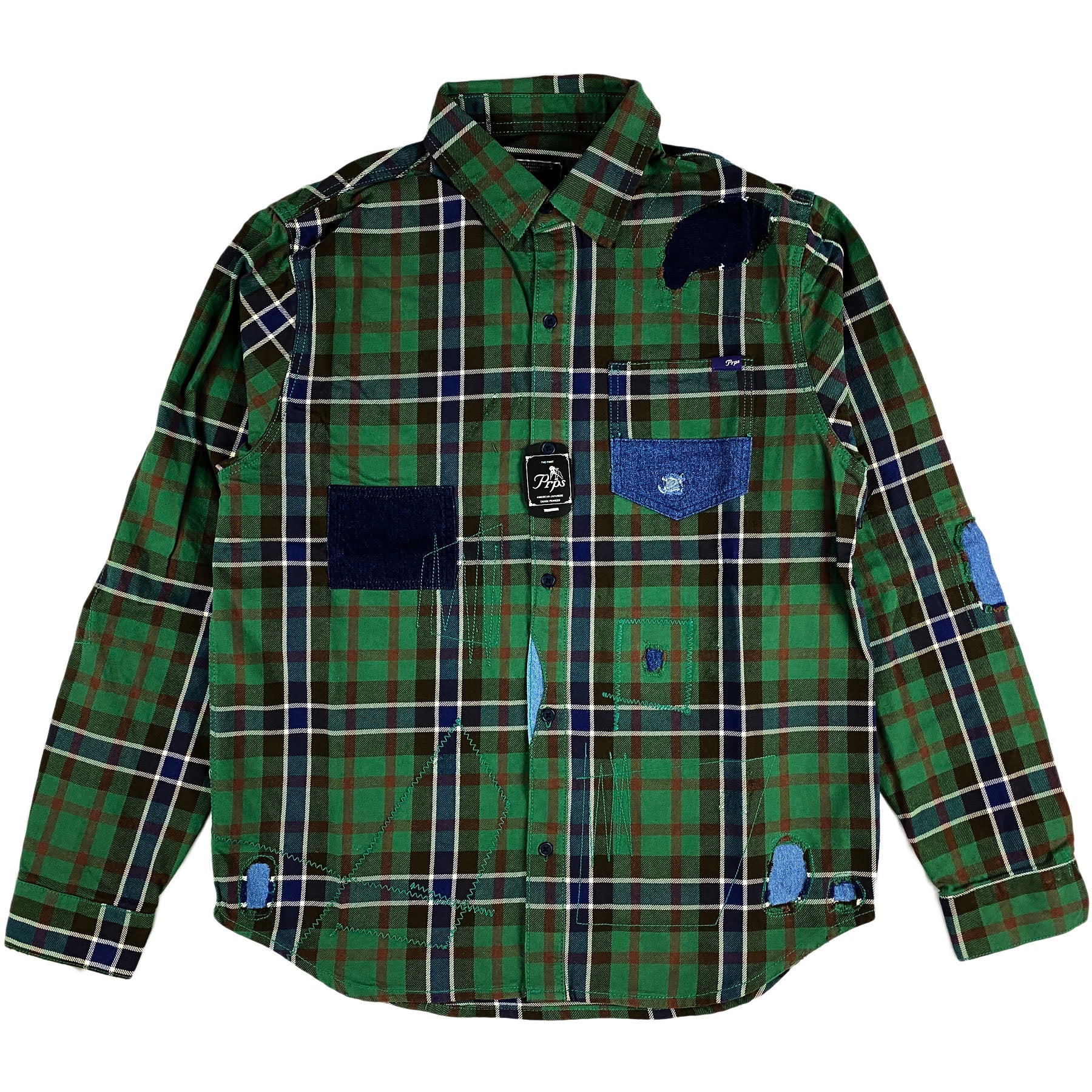 PRPS - Wilton Button Down (green plaid)