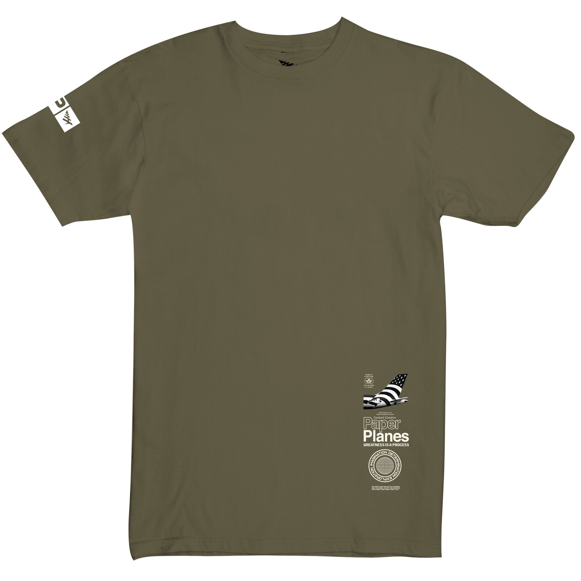 Paper Planes - Waterfall Tee (od green)