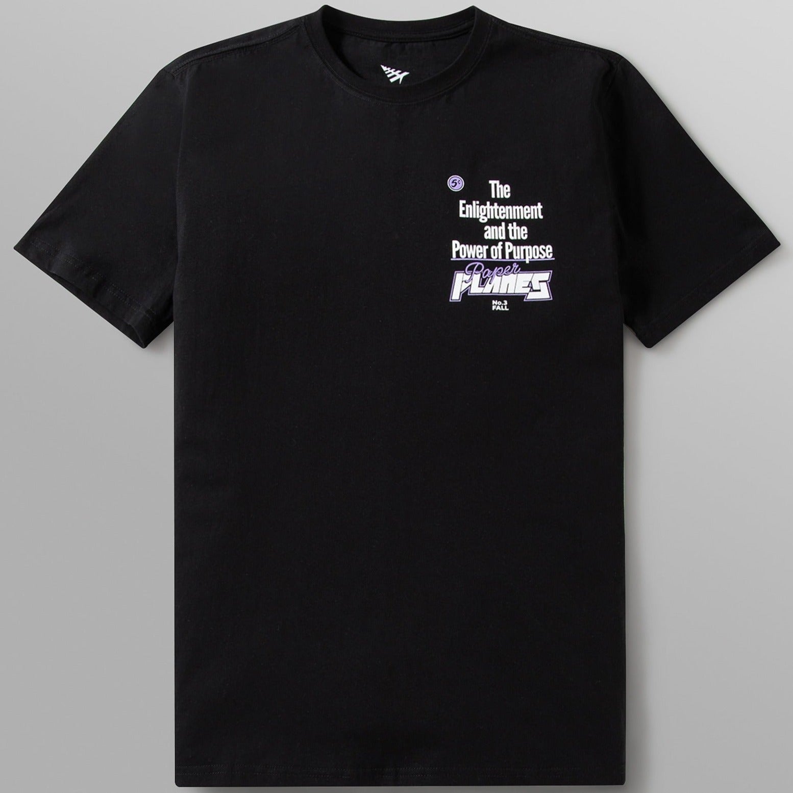 PAPER PLANE - TABLE OF CONTENTS TEE - BLACK