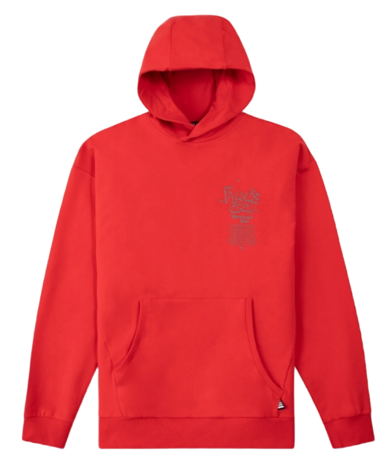 PAPER PLANES - MORE LOVE TOUR HOODIE - CORAL RED(Reflective)