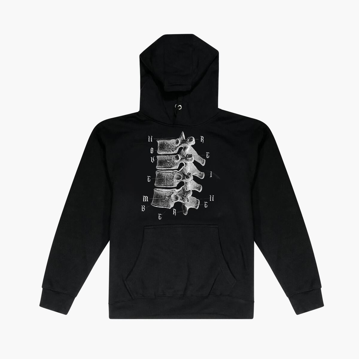 NOVEMBER REINE - SPINE HOODIE BLACK (SPINE HOODIE BLACK)