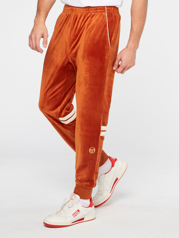 SERGIO TACCHINI - DALLAS VELOUR TRACK JACKET AND PANT - BOMBAY BROWN-BROWN