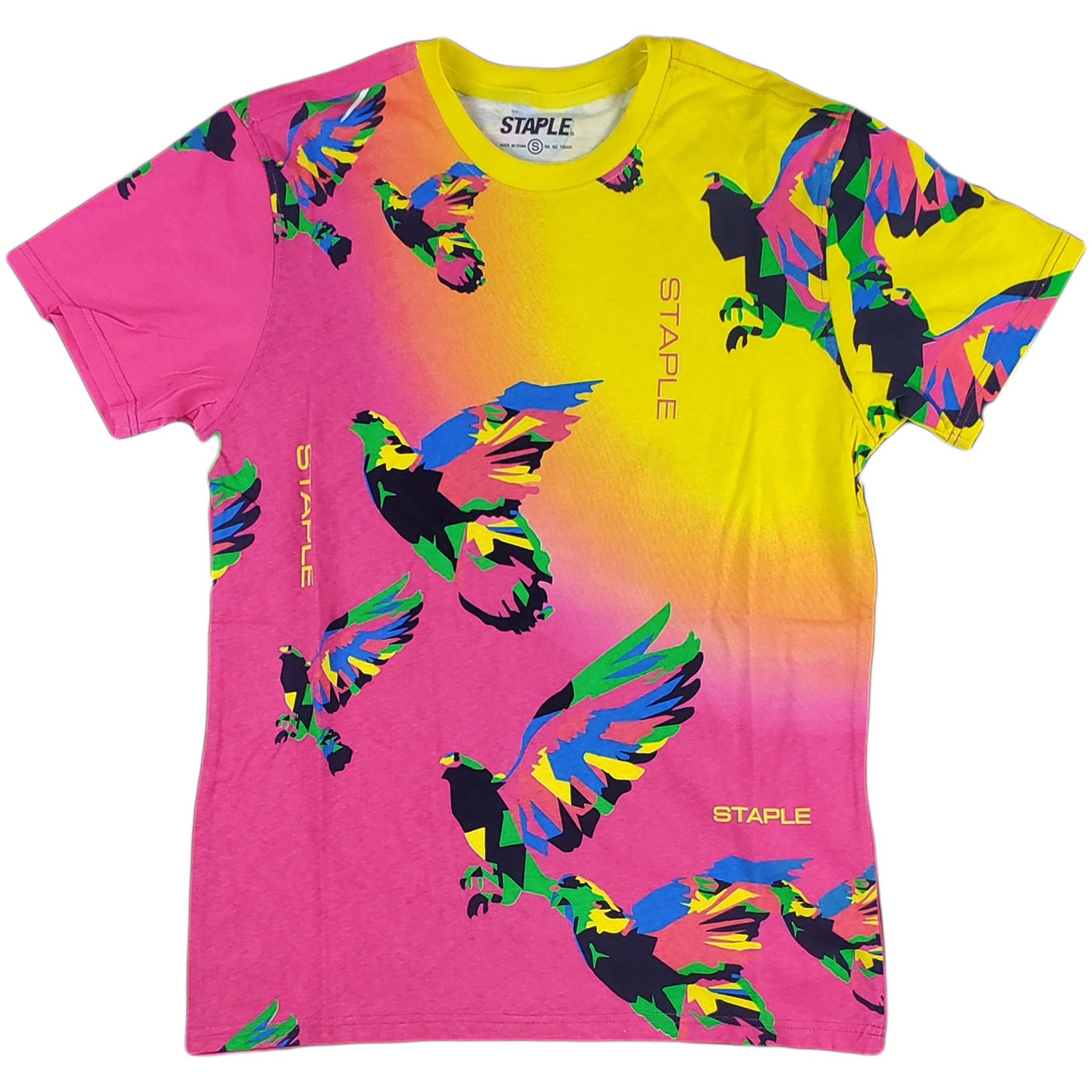 Staple - Prism Pigeon AOP Tee (fuschia)