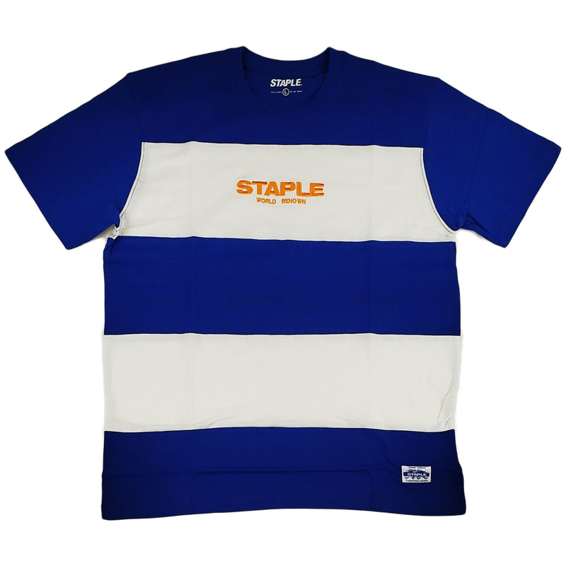 Staple Block Stripe Logo Tee (blue)
