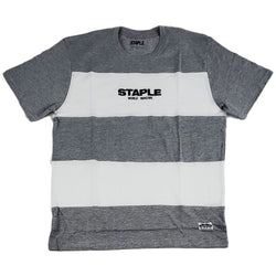 Staple Block Stripe Logo Tee (heather)