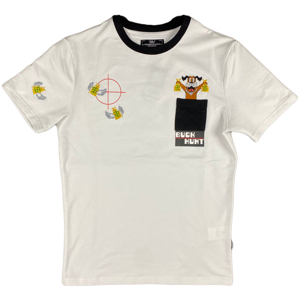 THC (The Hideout Clothing) - Buck Hunt Pocket Tee (White)