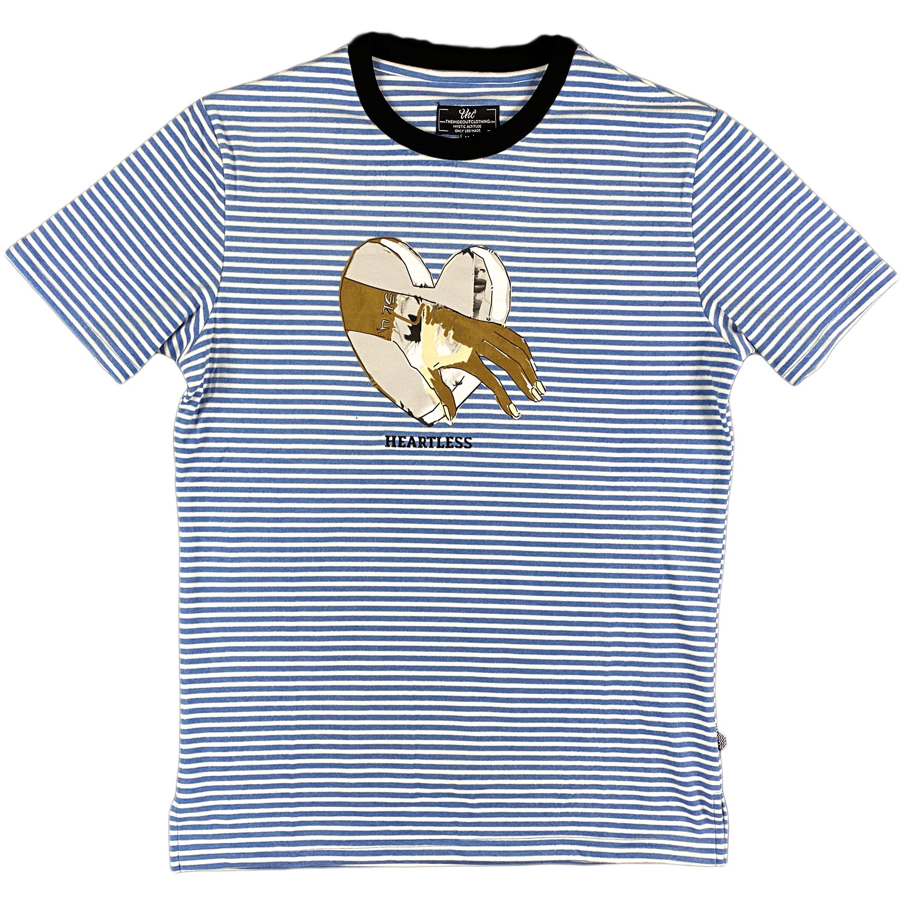 The Hideout Clothing - Heartless Striped Tee (mystical blue)