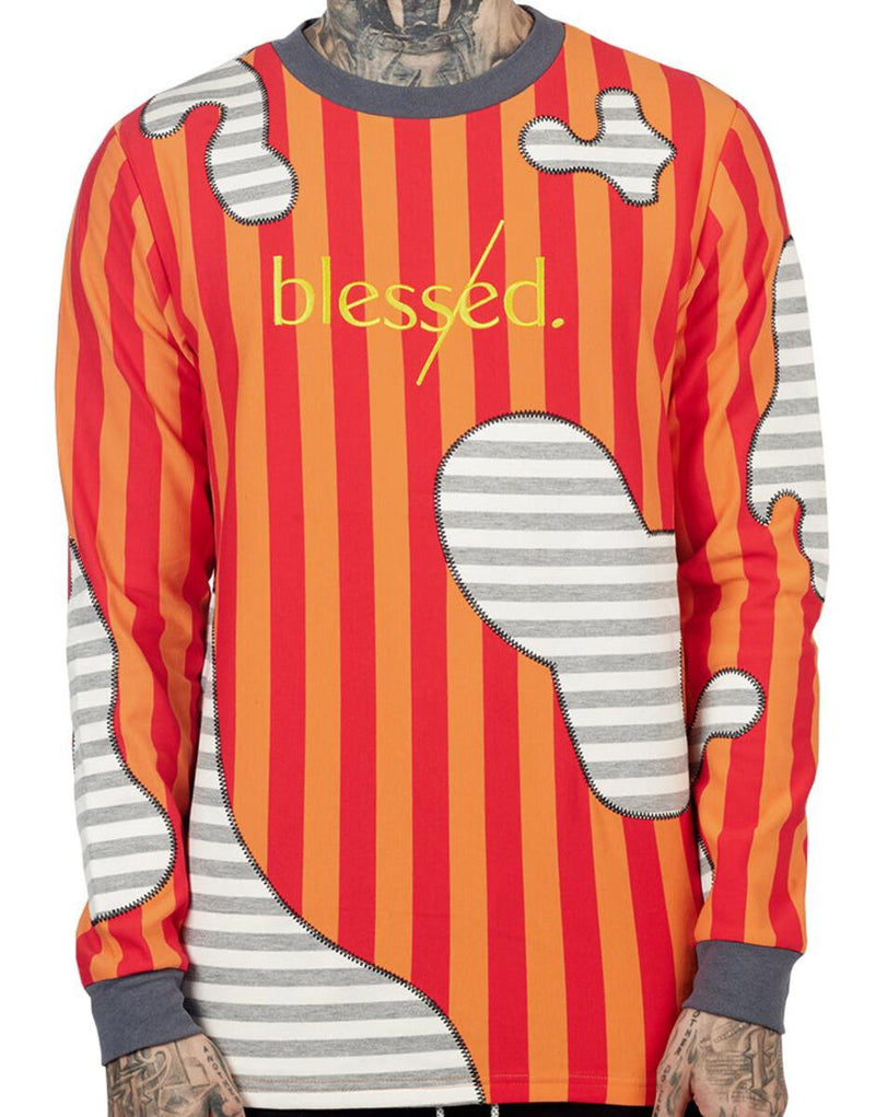 THC (THE HIDEOUT CLOTHING) - TK BLESSED PATCHWORK LONG SLEEVE TEE