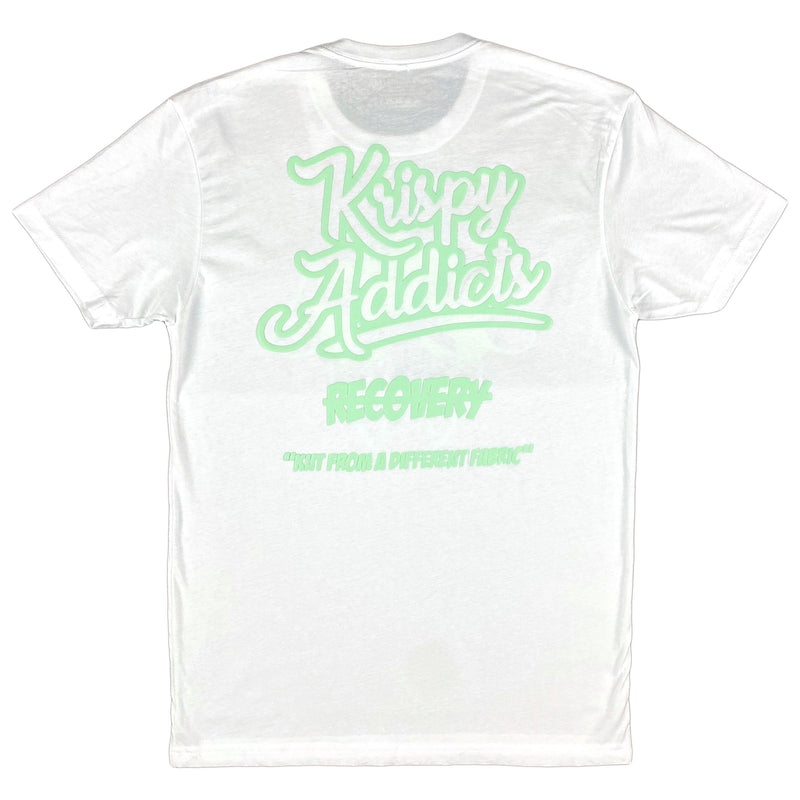 Krispy Addicts - Krispy Face Back Tat Tee White (mink green)