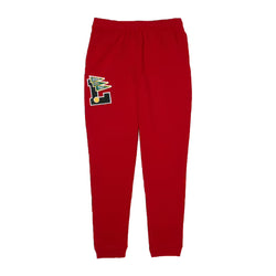 LACOSTE -  Click image to zoom xh7442 graphic jogger with large l on right leg tappered (RED)