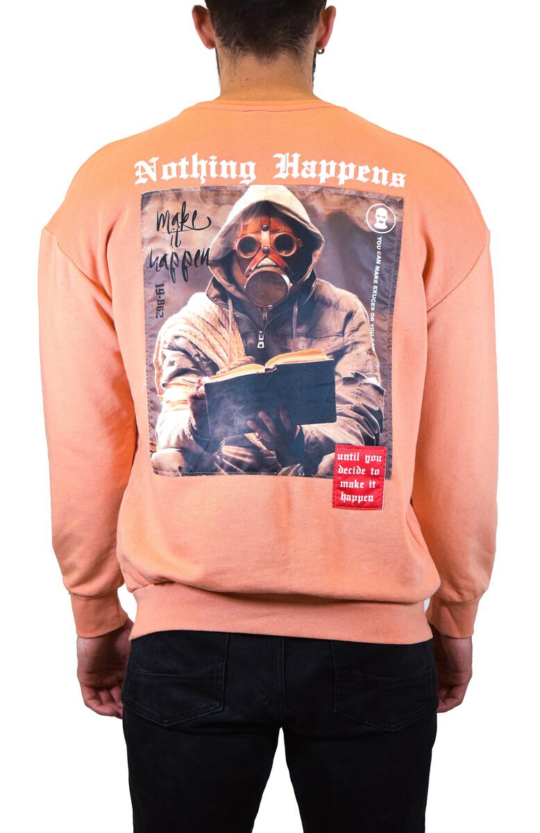 PlusEighteen - Nothing Happens Crewneck Peach