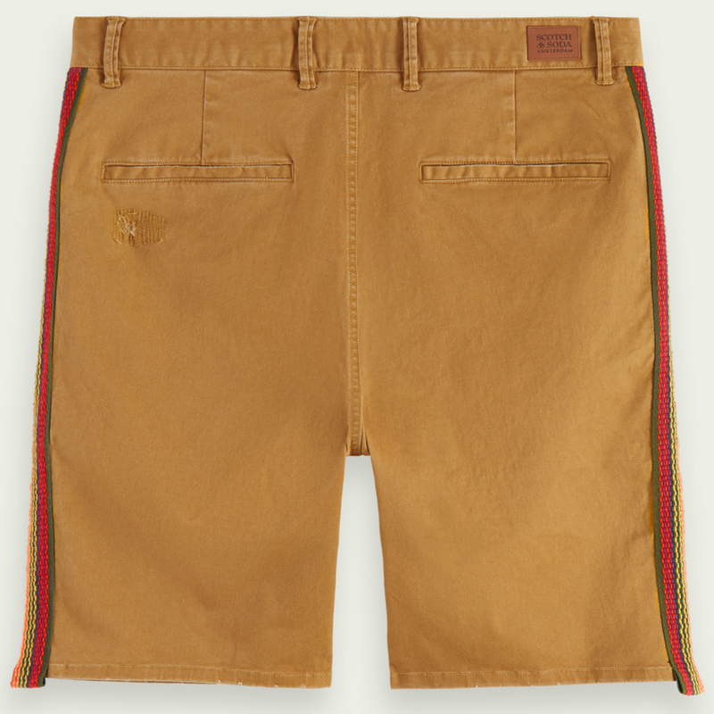 SCOTCH & SODA - Relaxed-fit tape-trimmed shorts in Organic Cotton