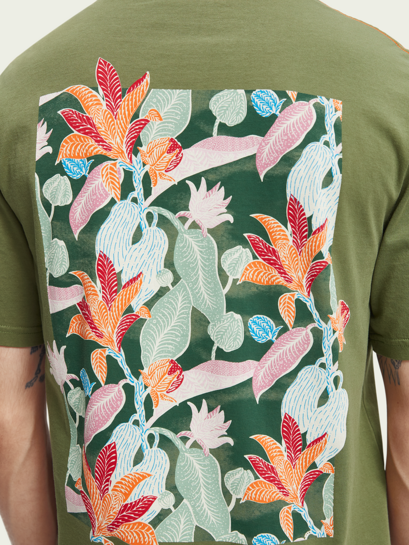 SCOTCH & SODA - Graphic jersey crewneck T-shirt in Organic Cotton